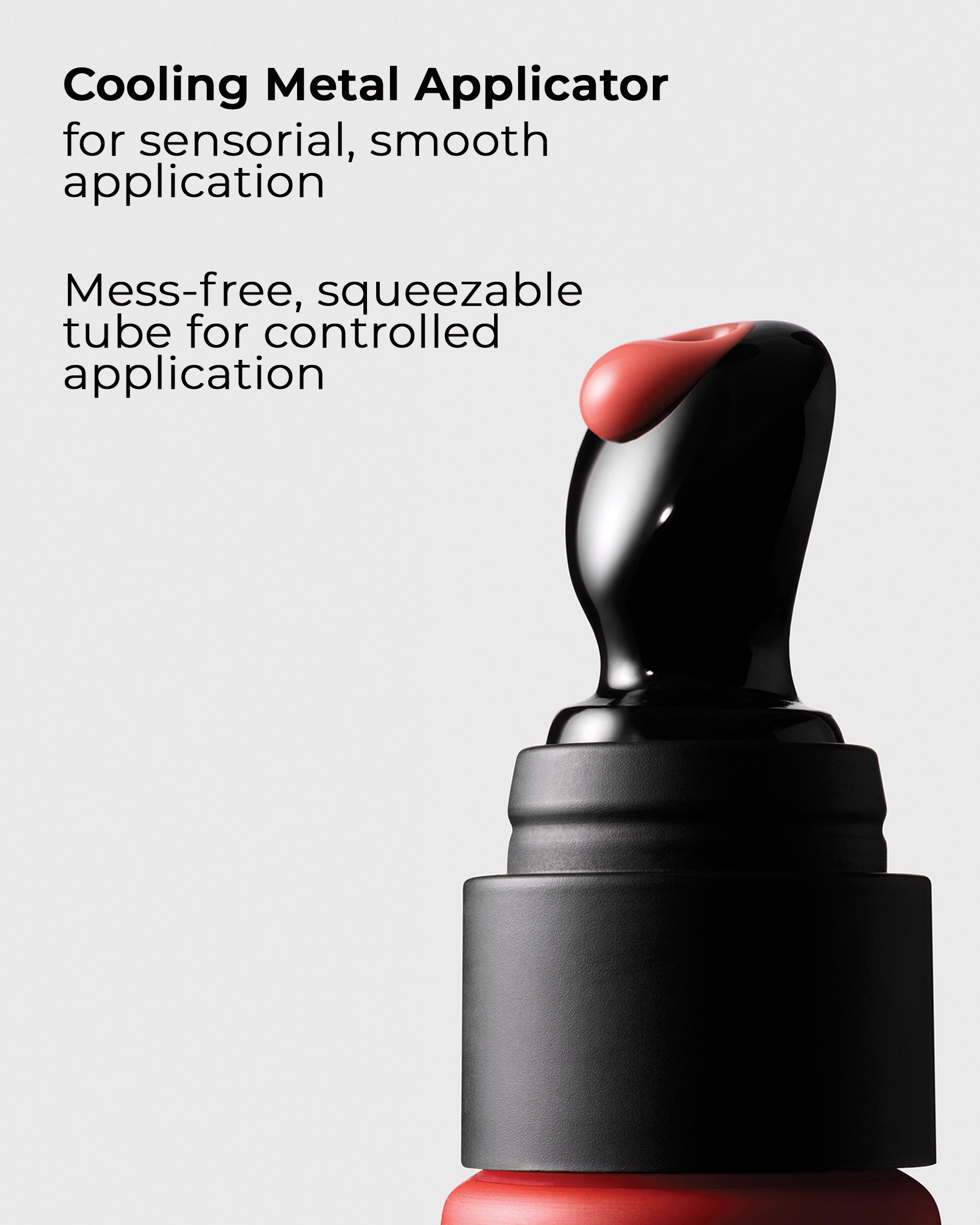 Hung Vanngo Glossy Lip Hue with cooling metal applicator on a light gray background